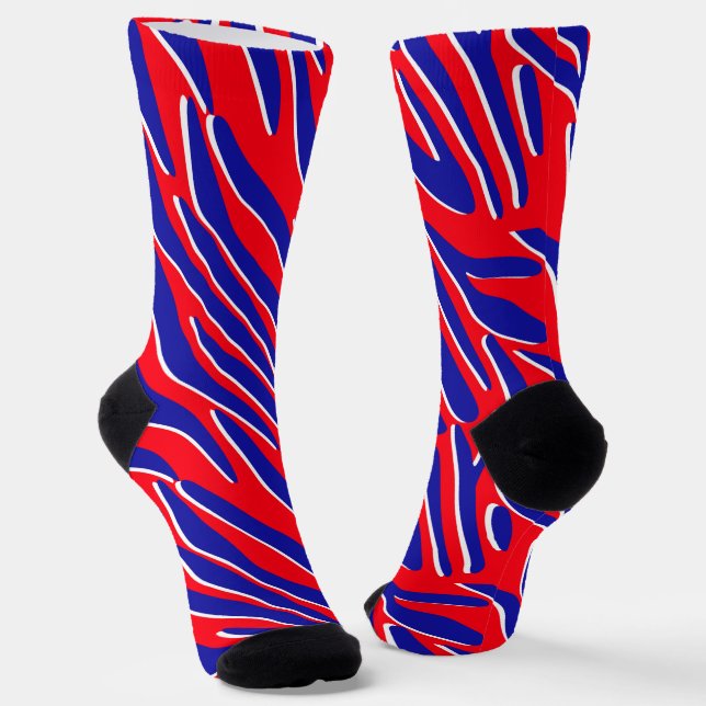 Chaussette Rouge, blanc et gras | Chaussettes d'équipage de t (Angulaire)