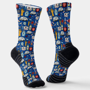 Chaussette Royal Blue Medical Print Athlétisme