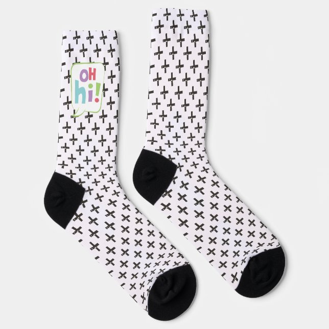 Chaussette Salut ! Bulle vocale colorée (Droite)