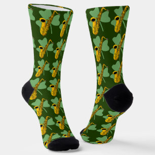 Chaussette Saxophone shamrock