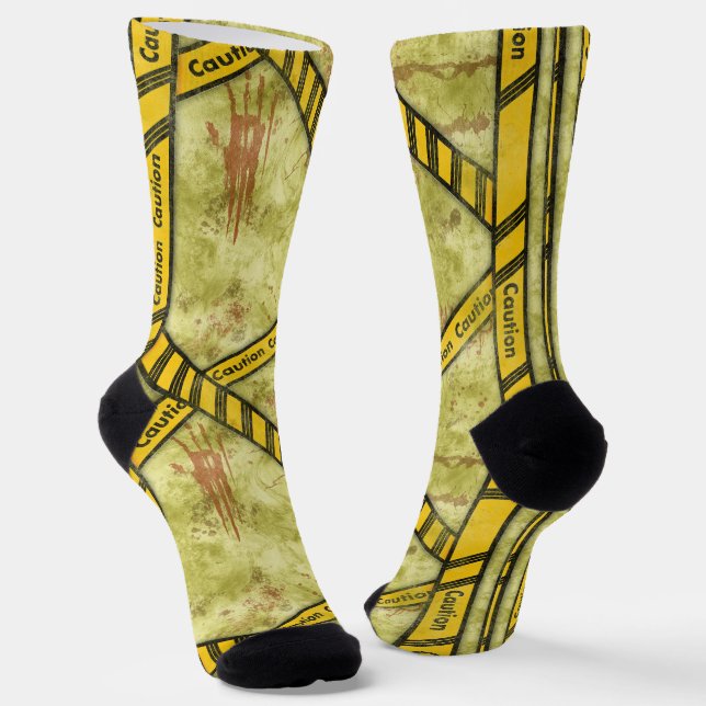 Chaussette Scène de crime avec bande de mise en garde (Angulaire)