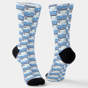 Chaussette Scène hivernale merveilleuse