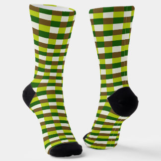 Chaussette Schéma de couleur d'herbe fraîche en blocs