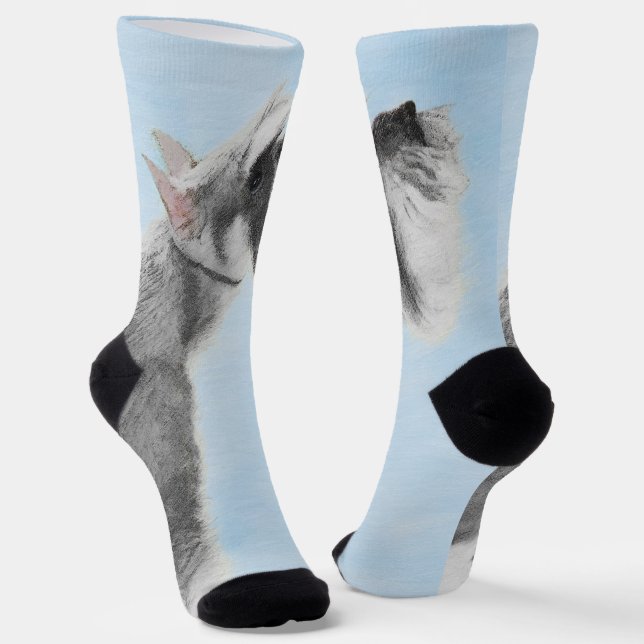Chaussette Schnauzer (Giant, Standard) Peinture - Chien Art (Angulaire)