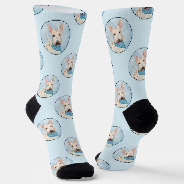 Chaussette Scottish Terrier Peinture Wheaten Original Chien A (Angulaire)