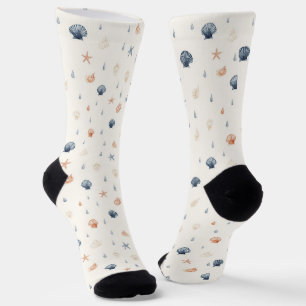 Chaussette Seashell Starfish Motif sans fil