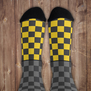 Chaussette Secret Wild cochez gris jaune sur gris