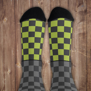 Chaussette Secret Wild cochez gris vert sur gris