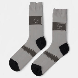 Chaussette Sérieux Classique Minimal Simple Gris