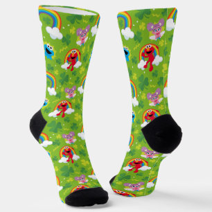Chaussette Shamrock de rue Sesame et Motif arc-en-ciel