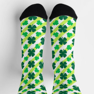 Chaussette Shamrock vert sur pieds Motifs Chaussettes