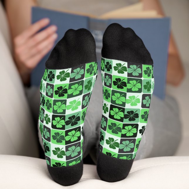 Chaussette Shamrocks de Patchwork (Fond)
