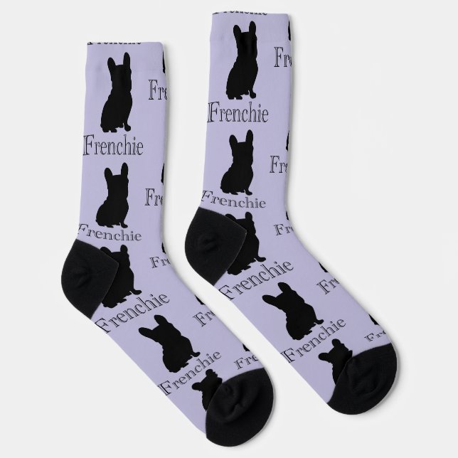 Chaussette silhouette de Frenchie (Droite)