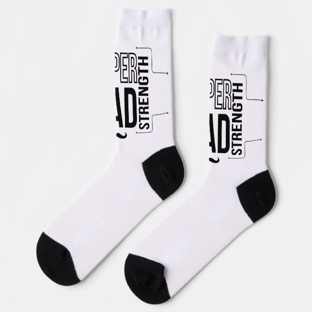 Chaussette Simple Black Super Papa Chaussettes pour enfant (Gauche)