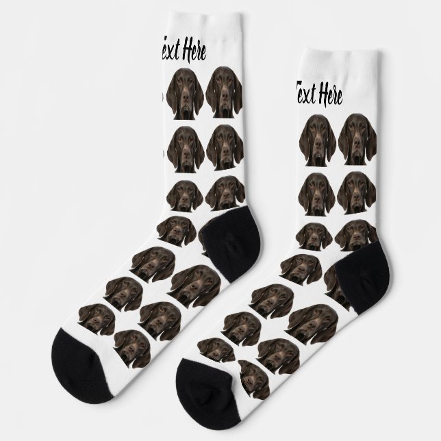 Chaussette Simple Custom Dog Pet Photo Personalized Text Sock (Gauche)