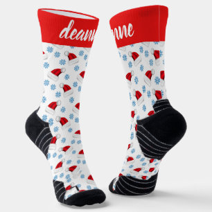 Chaussette Simple Élégant Drôle Noël Famille