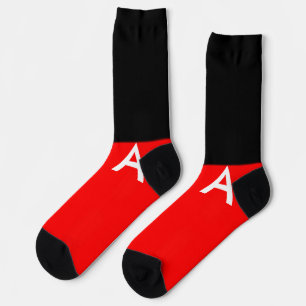 Chaussette Simple monogramme ajouter votre nom lettre man min
