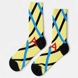 Chaussette Simple monogramme ajouter votre nom lettre man min