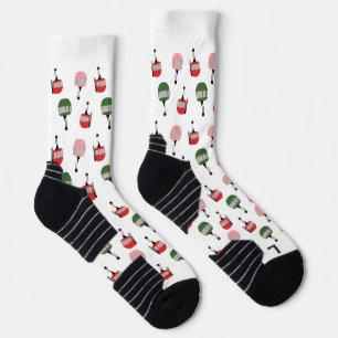 Chaussette Ski d'hiver Gondola retro blanc
