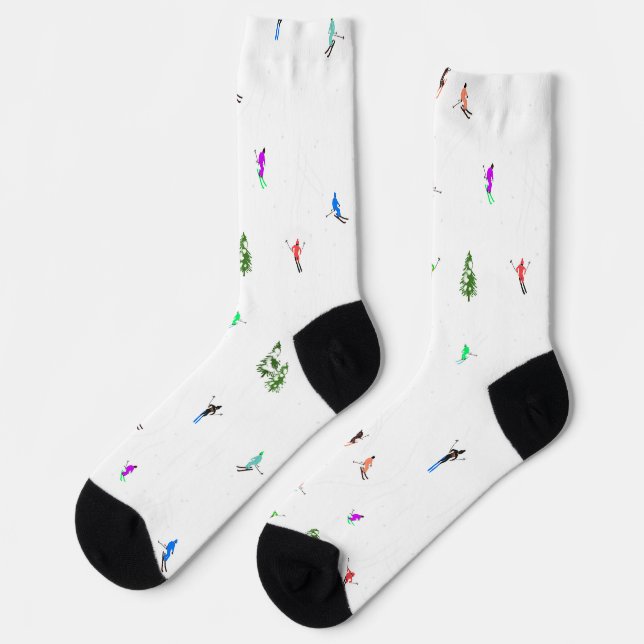 Chaussette Skieurs alpins Freeride Illustration (Gauche)