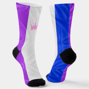 Chaussette SlipperyJoe glisser le drapeau de la fierté violet