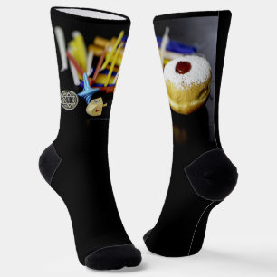 Chaussette SlipperyJoe nature morte symbolique de Hanukkah fê