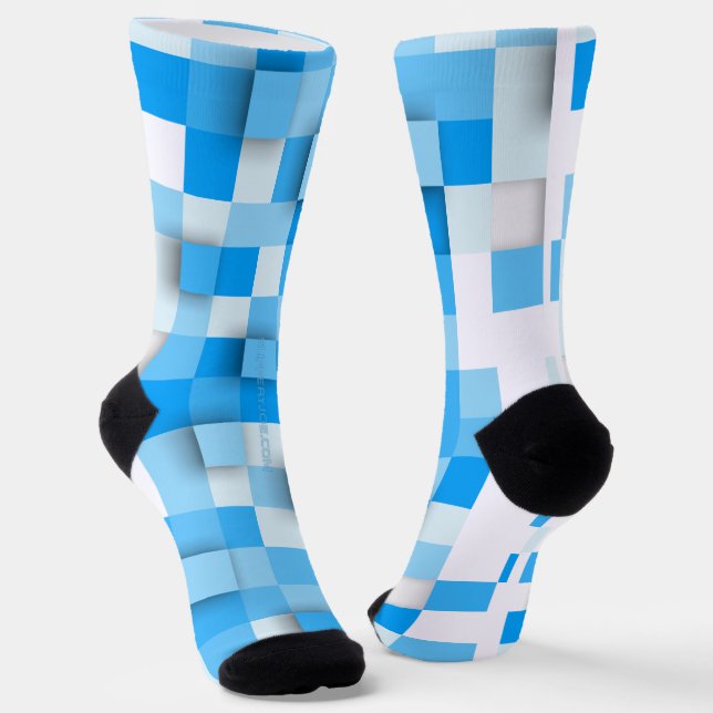 Chaussette SlipperyJoe's carré artwork mosaïque moderne trois (Angulaire)