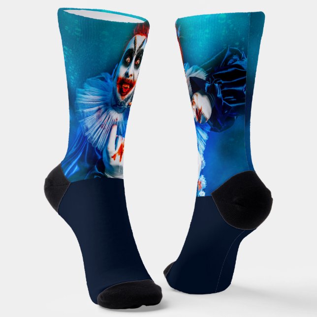 Chaussette SlipperyJoe's clown tenue Happy Halloween sang k (Angulaire)