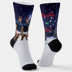 Chaussette SlipperyJoe's décoré enneigé de Noël tre