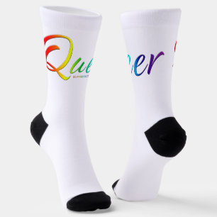 Chaussette SlipperyJoe's queer orgueil couleurs mot vib color