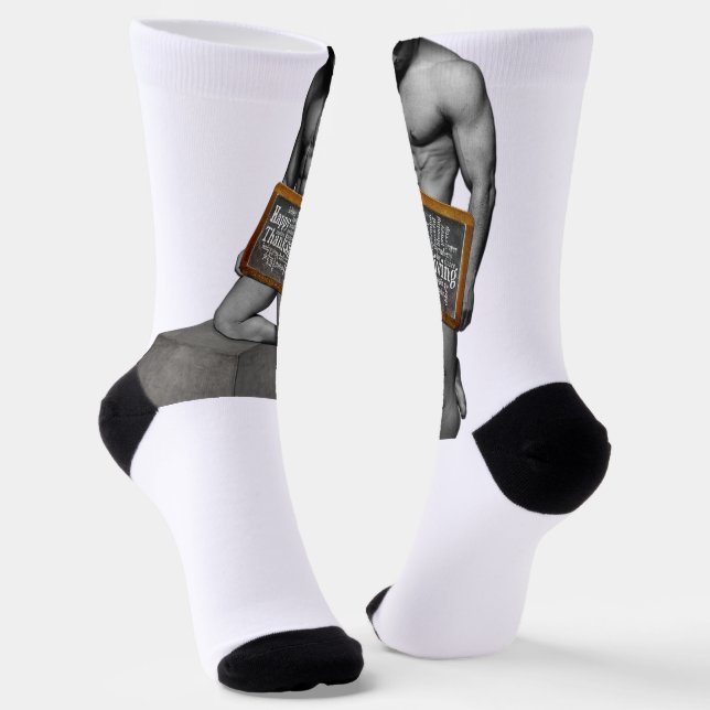 Chaussette SlipperyJoe's Thanksgiving man hot six pack abs un (Angulaire)