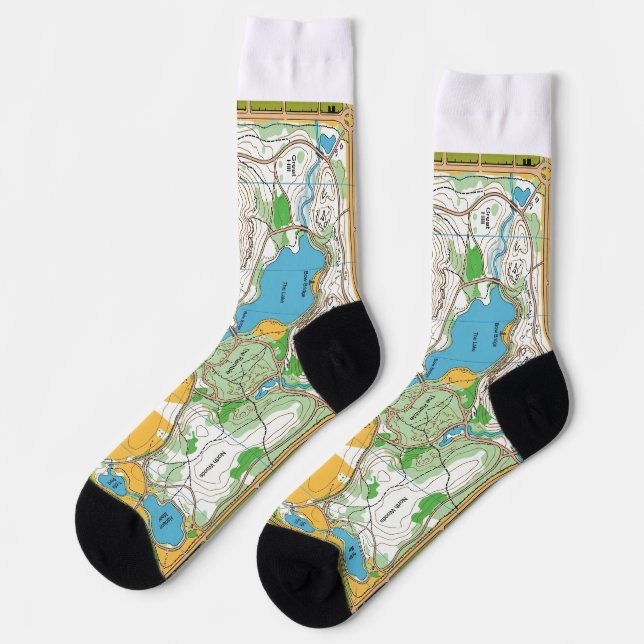 Chaussette Socks -  Central park orienteering map (Gauche)