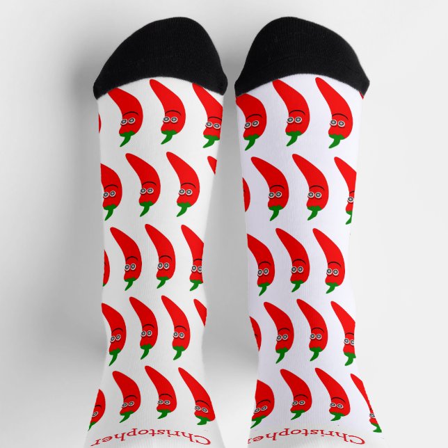 Chaussette Socks Red Chili Pepper Design (Haut)