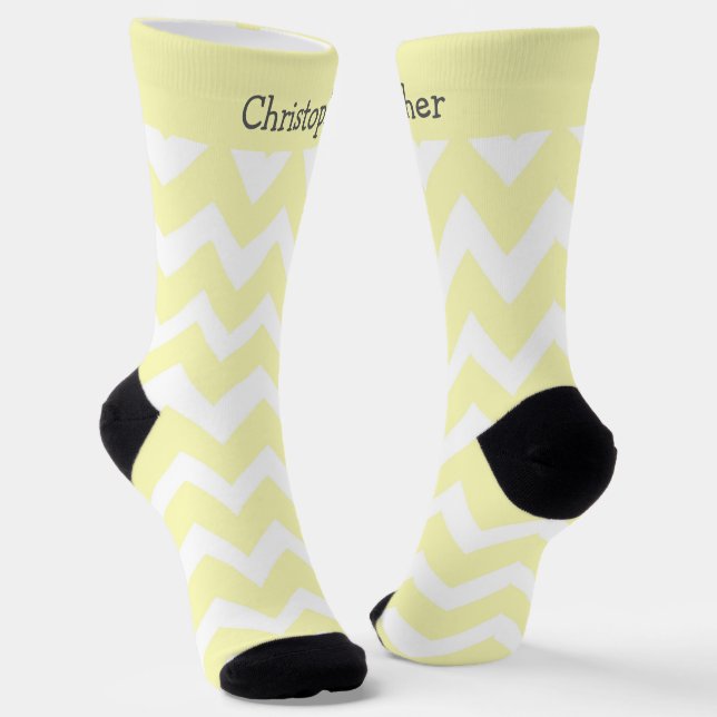 Chaussette Socks Yellow Zig Zag Design (Angulaire)