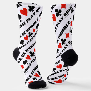 Chaussette Sois humble Play Bridge Quatre combinaisons de car