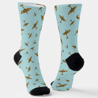Chaussette Spirfire Avions Aviation Theme Blue