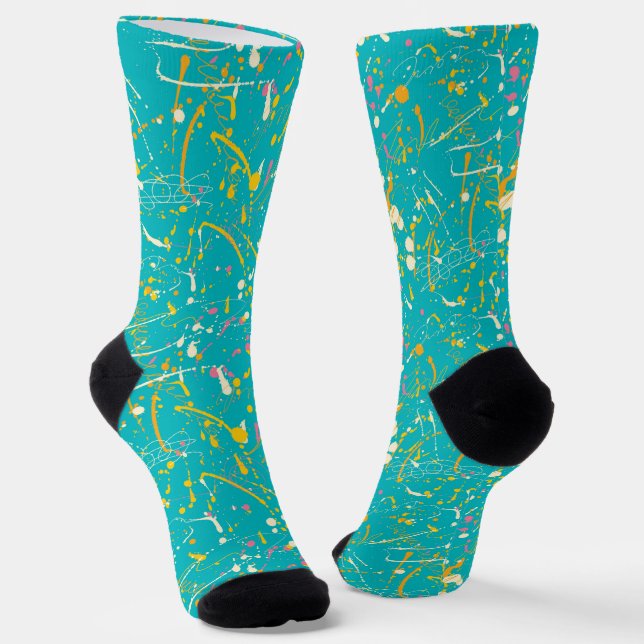 Chaussette Splash de peinture Abstraite (Angulaire)