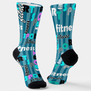 Chaussette sport fitness texte clair motif pour sportswear