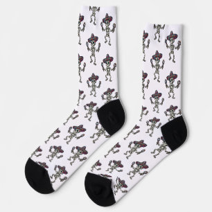 Chaussette Squelette Mexicain Coloré