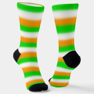 Chaussette St Patrick's Day Couleurs irlandaises : Vert orang