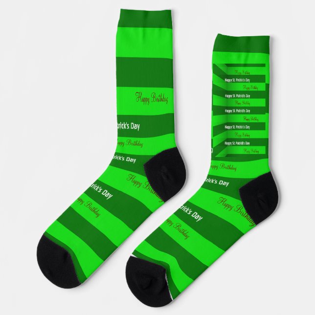 Chaussette St. Patrick's Day Joyeuses Chaussettes d'anniversa (Gauche)