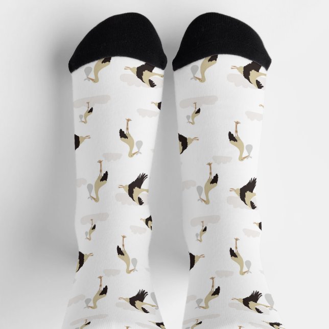 Chaussette Stork Nouveau-né bébé garçon fille Motif (Haut)