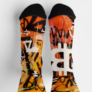 Chaussette Street Art "Bitcoin Graffiti" (Style #3)