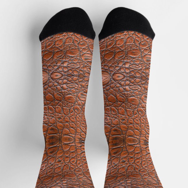 Chaussette STYLE EN CUIR Brown (Haut)