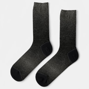 CHAUSSETTE STYLE EN CUIR NOIR
