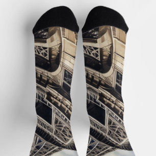 Chaussette Style vintage Gros plan Tour Eiffel Paris Travel