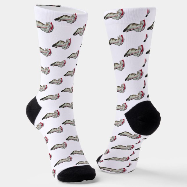 Chaussette Sucre de canne Chat Noël (Angulaire)