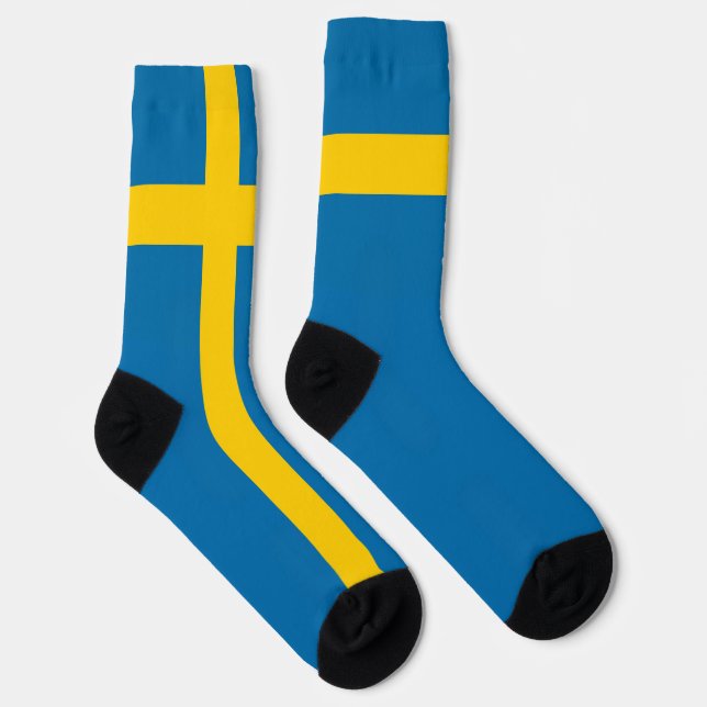 Chaussette Suède Drapeau Suédoise Fierté Nationale Fun Patrio (Droite)