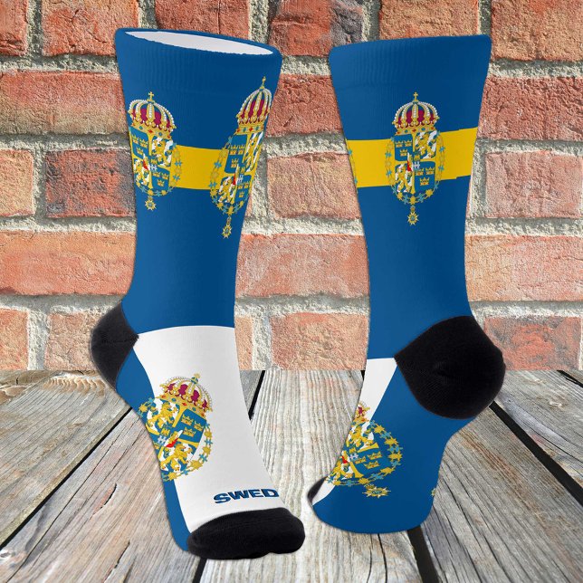 Chaussette Suède Patriotique, Drapeau suédois durable (Créateur téléchargé)
