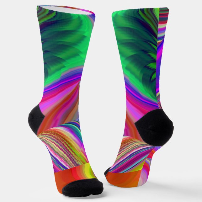 Chaussette Summerrainbow, Rainbowart 3D Abstrait (Angulaire)